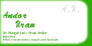 andor uram business card